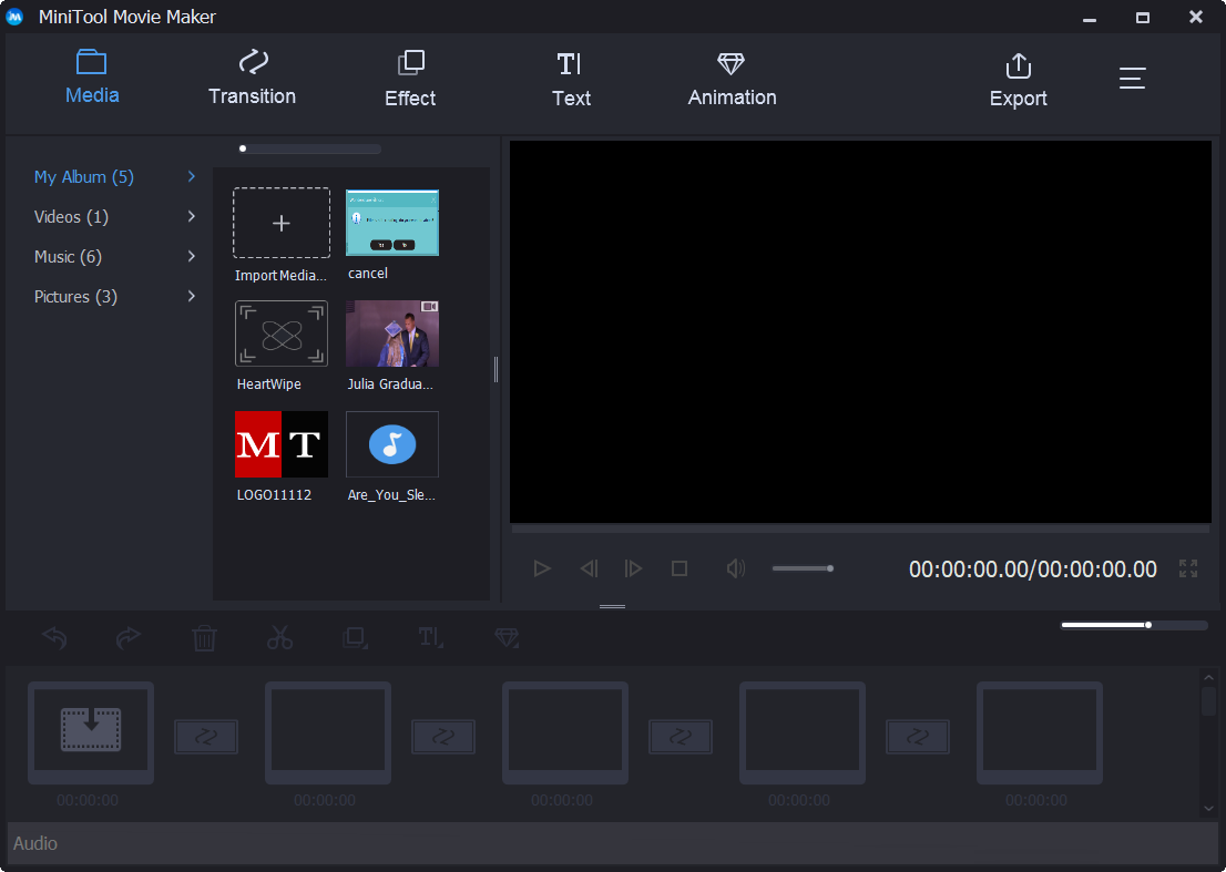 Importieren Sie Dateien in MiniTool Movie Maker