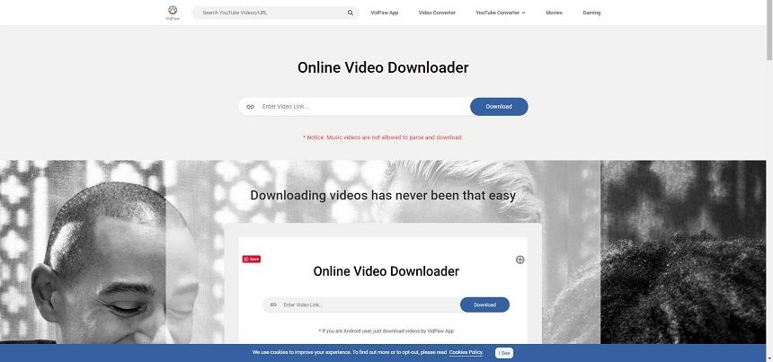 VidPaw онлайн-загрузчик видео