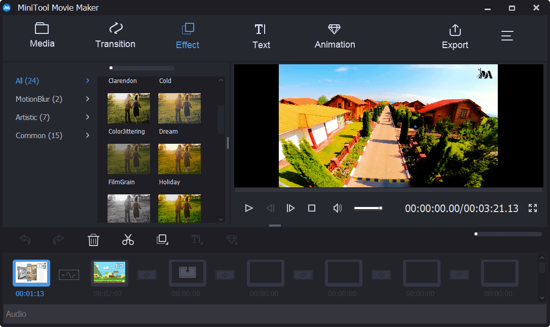 MiniTool Movie Maker улучшает качество видео