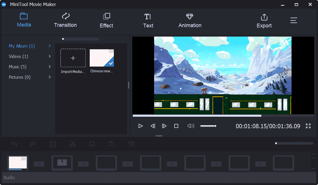 importar archivos de video a MiniTool Movie Maker