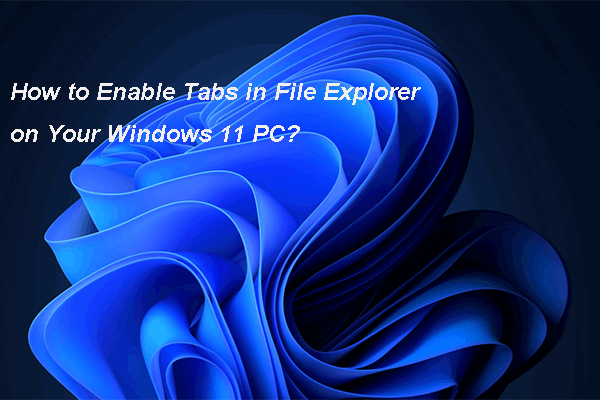 كيفية تمكين علامات التبويب في مستكشف الملفات على جهاز الكمبيوتر الذي يعمل بنظام Windows 11؟