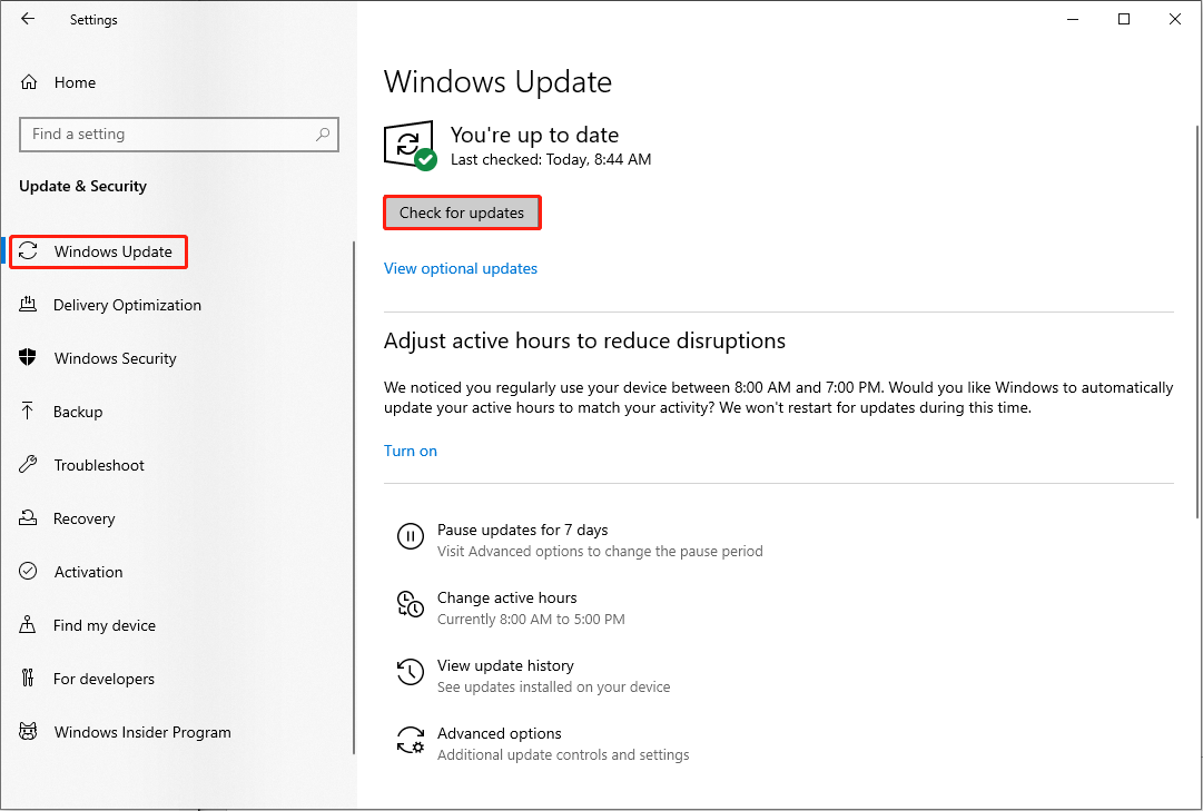 i-update ang Windows