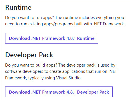   scarica .NET Framework 4.8.1