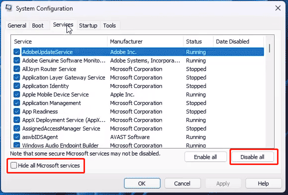   Windows 11 puhas alglaadimine