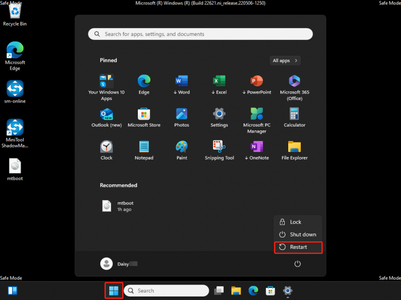   genstart din Windows 11