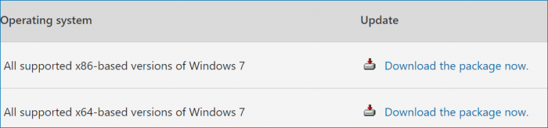   stáhněte si souhrnnou aktualizaci Windows 7 z července 2016