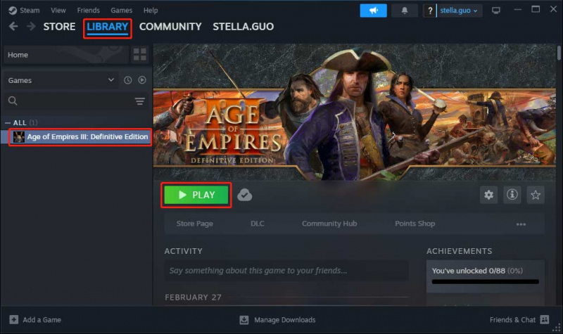   luncurkan game dari Steam untuk memperbaiki layar merah saat bermain game
