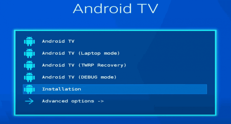   Installation av Android TV