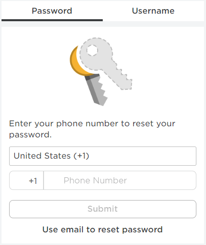  usa il numero di telefono per reimpostare la password di Roblox