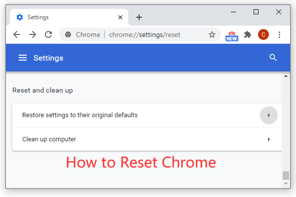 Cum să resetați setările browserului Google Chrome la implicite