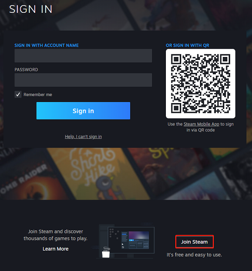 Steamiin rekisteröityminen: Steam-tilin luominen verkkosivuston työpöydälle