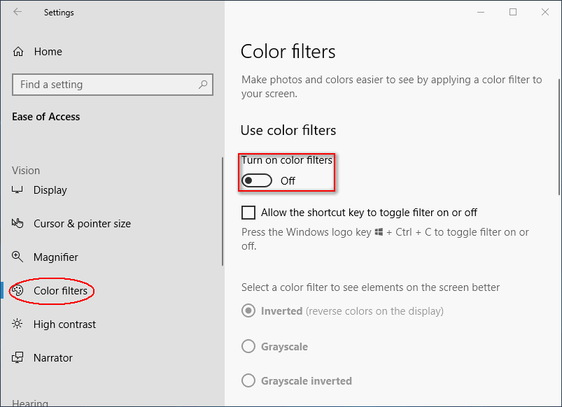 Renk filtreleri