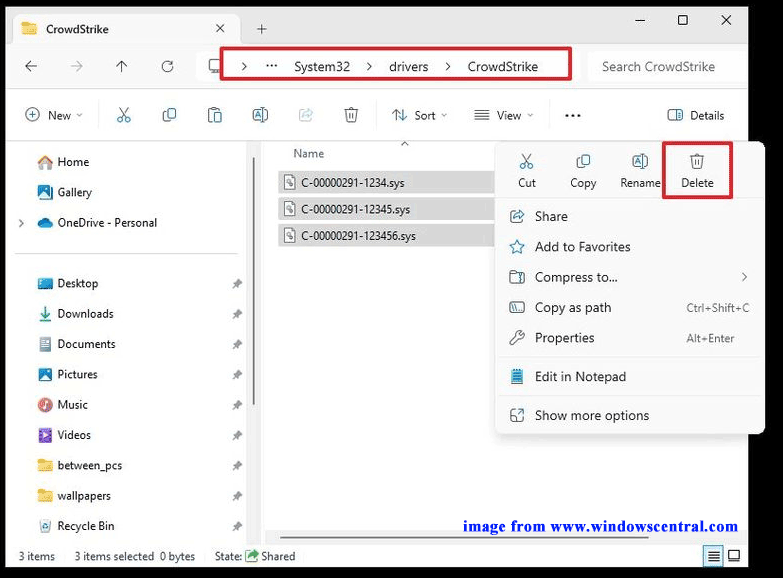   izbrišite problematične datoteke