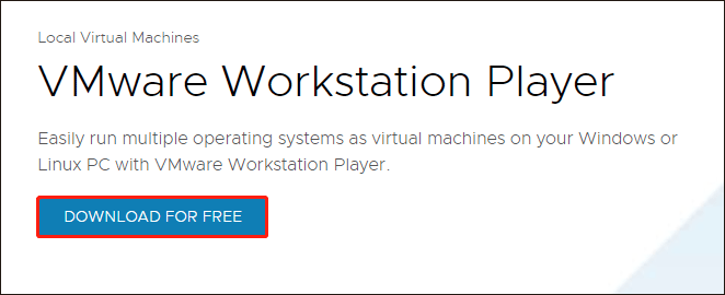 Laadige alla ja installige VMware Workstation Player/Pro (16/15/14) [MiniTool Tips]