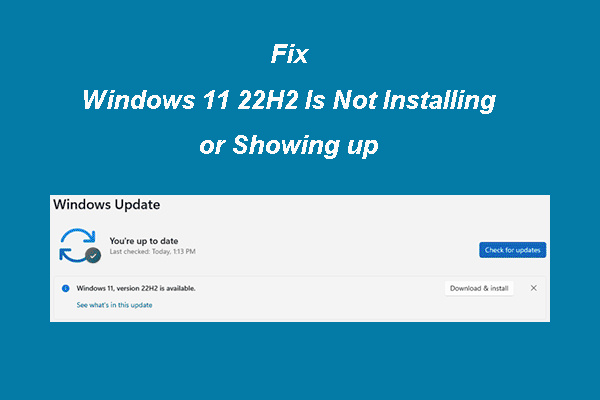 Windows 11 22H2 không được cài đặt hoặc hiển thị: Khắc phục sự cố ngay bây giờ