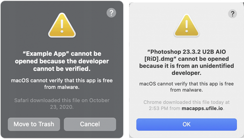 [Løst] macOS kan ikke bekrefte at denne appen er fri for skadelig programvare