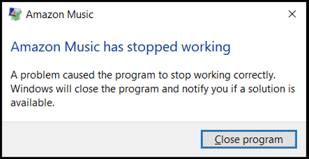 Amazon Music virker ikke