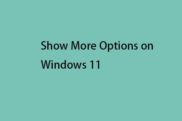 כיצד להפעיל/להשבית את הצג אפשרויות נוספות ב- Windows 11?