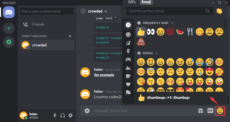 Discord Emoji-velger