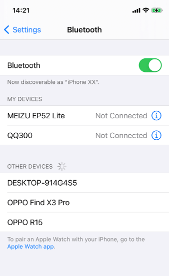 Bluetooth do iPhone
