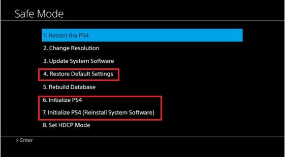 PS4 Güvenli Mod