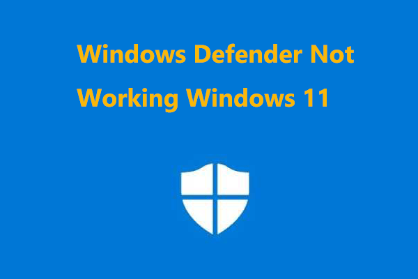 Windows 11 Windows Defender werkt niet? Hier leest u hoe u dit kunt oplossen!