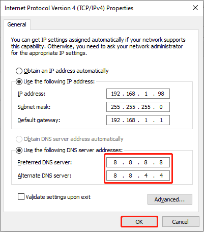 Inget internet efter att ställa statisk IP? En fullständig guide för att fixa det