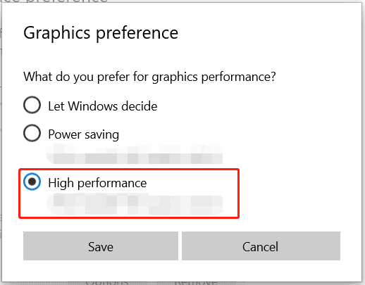   kagustuhan sa graphics sa Windows