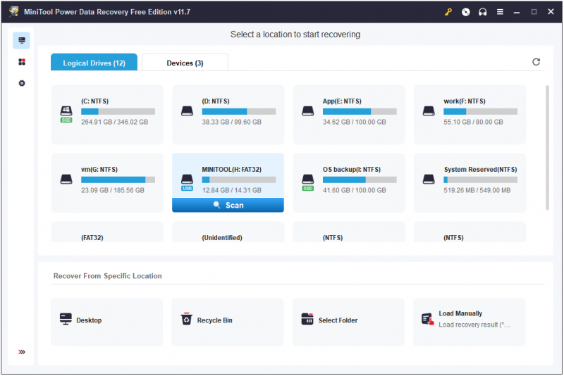   برنامج MiniTool لاستعادة بيانات الطاقة