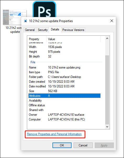 Como remover informações pessoais de arquivos no Windows 10 11?