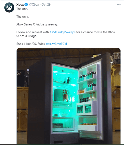Розыгрыш холодильника Xbox