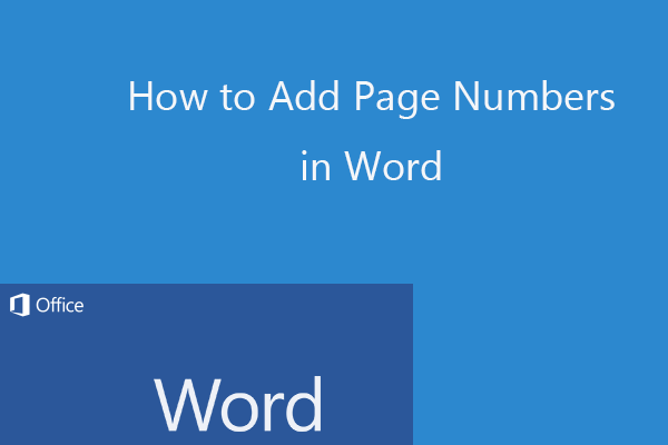 Comment ajouter des numéros de page dans Word (à partir d