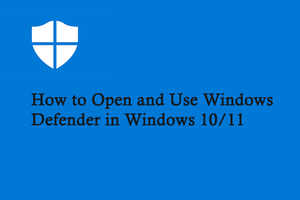 Comment ouvrir et utiliser Windows Defender sous Windows 11/10