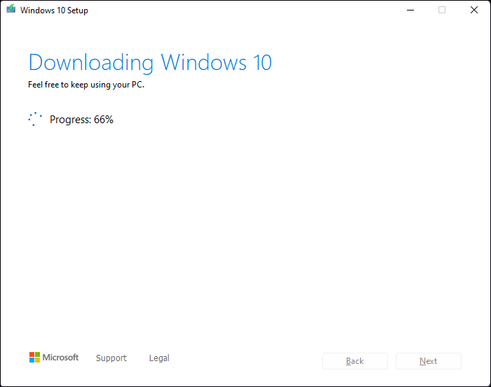   Windows 10 22H2ని డౌన్‌లోడ్ చేస్తోంది