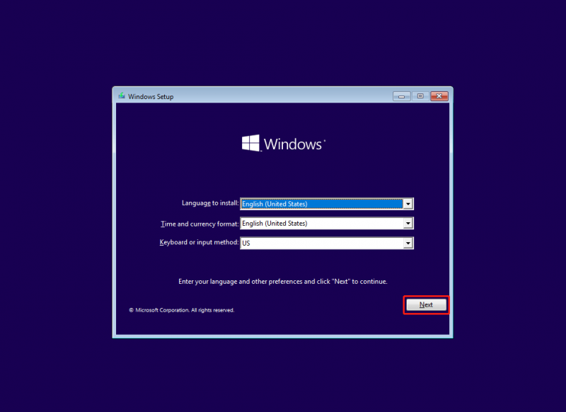   Windows 10 సెటప్‌ను ప్రారంభించండి