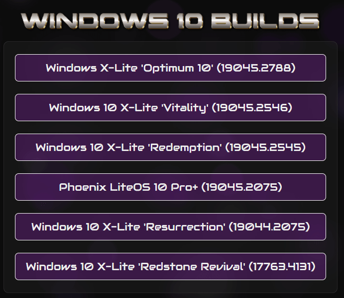   Windows 10 X-Lite பதிவிறக்கம்
