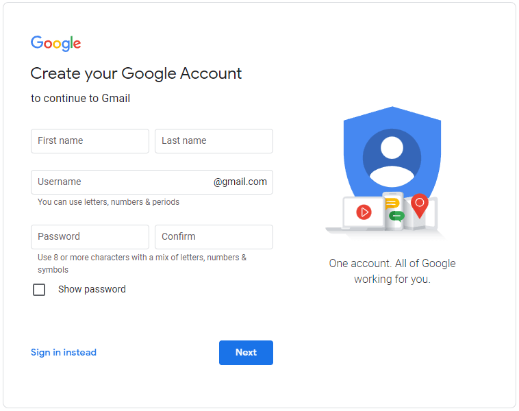   Inscreva-se no Gmail