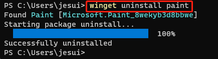   poista Paint Windows 11:stä