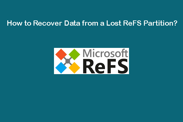 MiniTool vam može pomoći da oporavite podatke s izgubljene ReFS particije