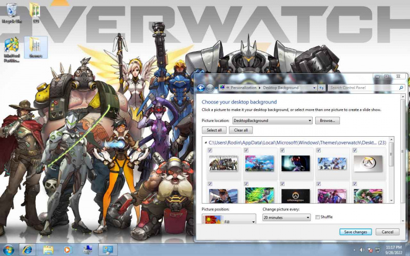   Motyw Overwatch systemu Windows 7