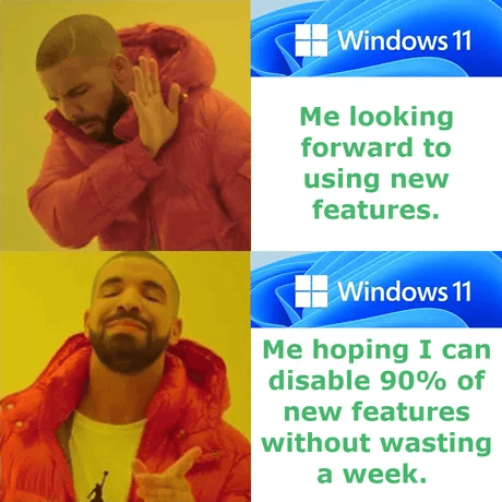 Windows 11 merawat keperluan ciri baharu