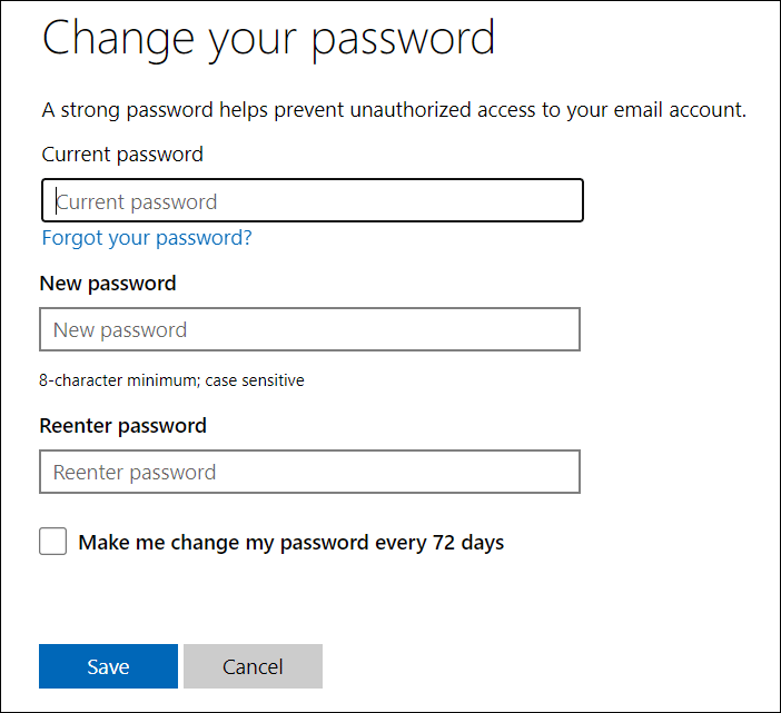   Změňte si své heslo