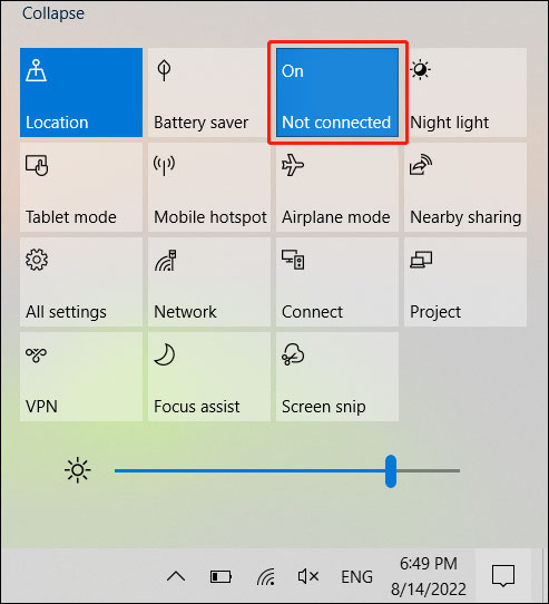   attiva il Bluetooth su Windows 10