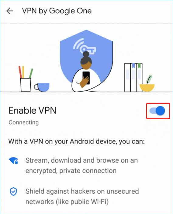   Google One ద్వారా VPN