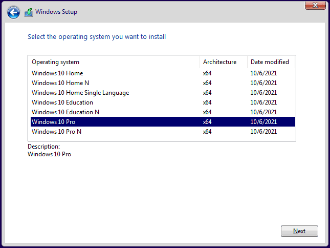 installer Windows 10 Professionnel