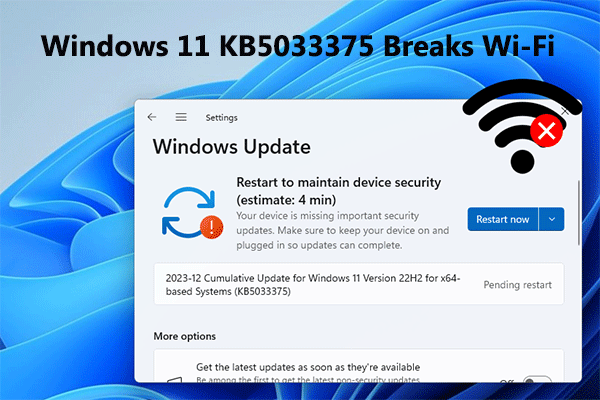 Windows 11 KB5033375 prekine Wi-Fi, popravite to sami