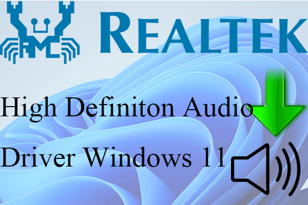 Изтеглете Realtek High Definition Audio Driver Windows 11