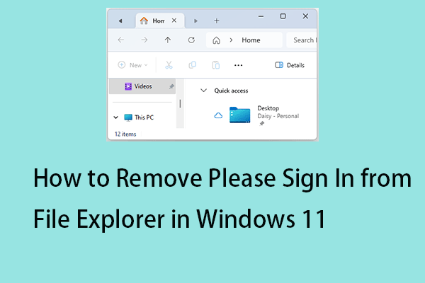 Windows 11లో ఫైల్ ఎక్స్‌ప్లోరర్ నుండి దయచేసి సైన్ ఇన్ చేయడం ఎలా తీసివేయాలి