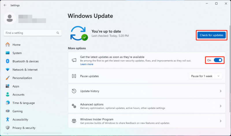   קבל את עדכון Windows 11 24H2 דרך Windows Update