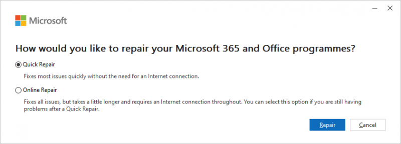   Microsoft Office'i onarın